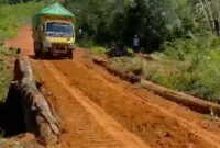 Jembatan Sei Kining yang terletak di Desa Pangke, Kecamatan Seruyan Tengah, setelah selesai diperbaiki dan kembali fungsional.