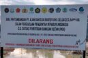 Plang yang pasang Satuan Tugas Penertiban Kawasan Hutan (PKH), dan penertiban kawasan hutan di Area Pertambangan PT. Alam Bahtera Barito Raya, Kabupaten Barito Utara, Sabtu, (11/04/2026). (Foto: INGKIT BS BJAPER/Tim Newsline)