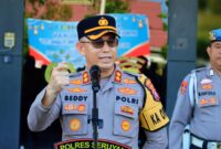 Kapolres Seruyan, AKBP Beddy Suwendi, S.H., S.I.K., menekankan bahwa tindakan preventif ini adalah manifestasi nyata dari kasih sayang seorang pimpinan terhadap bawahannya. Baginya, mencegah anggota jatuh ke lubang hitam narkoba jauh lebih mulia daripada harus memberikan sanksi pemberhentian tidak dengan hormat. (Foto Dokumentasi Humas Polres Seruyan)