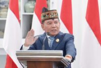 Gubernur Agustiar Sabran saat menyampaikan sambutan dan tanggapan terkait pelantikan Pejabat Pimpinan Tinggi Pratama di lingkungan Pemerintah Provinsi Kalimantan Tengah Selasa, (26/5).
