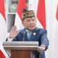 Gubernur Agustiar Sabran saat menyampaikan sambutan dan tanggapan terkait pelantikan Pejabat Pimpinan Tinggi Pratama di lingkungan Pemerintah Provinsi Kalimantan Tengah Selasa, (26/5).