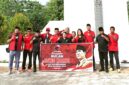 Pengurus DPC PDI Perjuangan Kota Palangka Raya usai ziarah makam Pahlawan Sanaman Lampang di Kota Palangka Raya, Rabu (1/7). (Foto: Tim Newsline, Syamsudin Dinata)